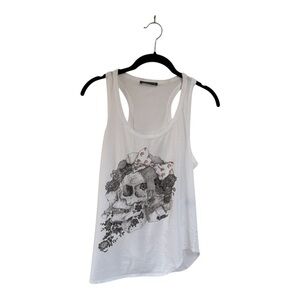 Alexander McQueen Skull Print Scoop Neck Tank Top Size 42